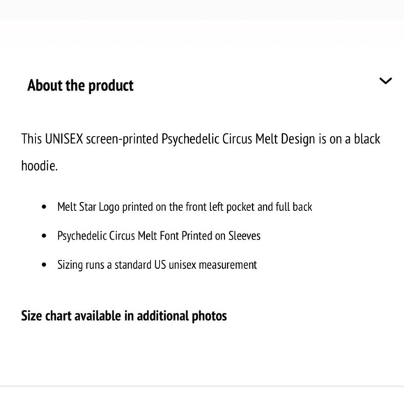 PSYCHEDELIC MELT HOODIE Unisex Jeffree Star  Size S - Picture 5 of 5